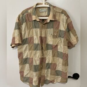 Orvis Men's Earth Tone Patchwork Shirt